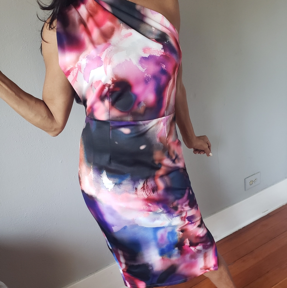 ASOS one shoulder evening dress